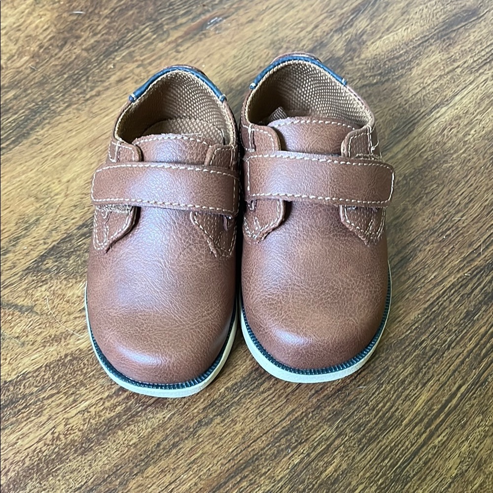 Brown Baby Walker Shoes with Velcro Strap
